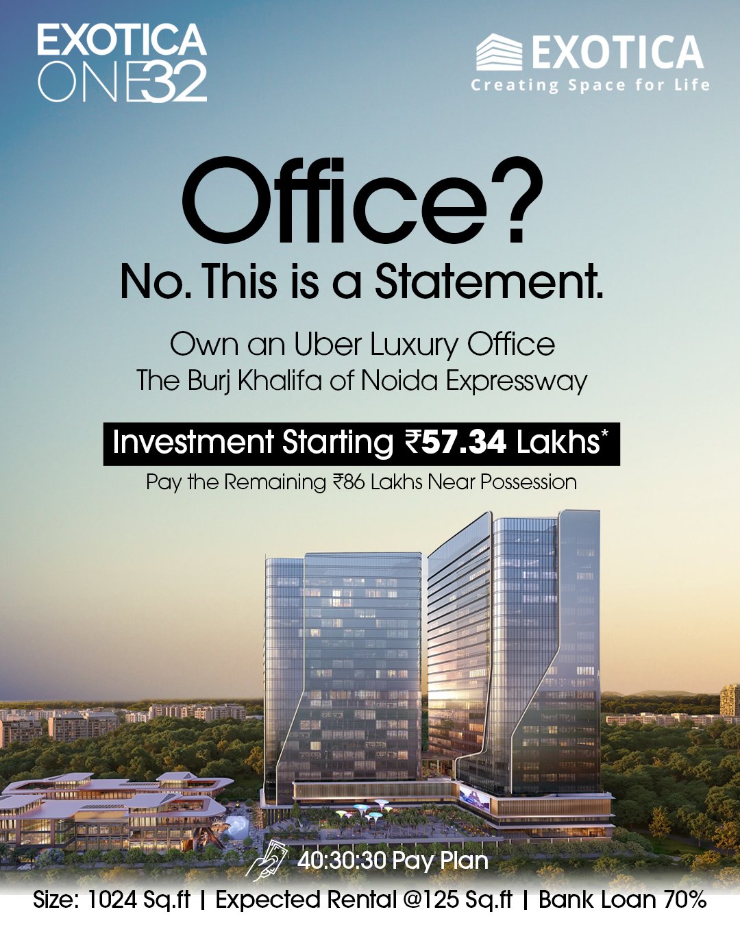 Exotica ONE32 by Exotica Housing - Commercial Grade-A Offices