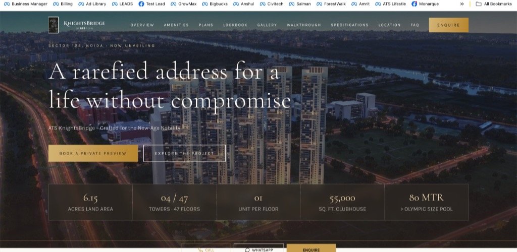 ATS Knightsbridge Live Landing Page