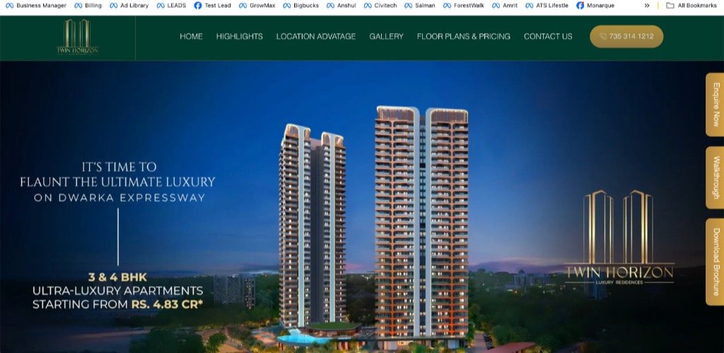 HCBS Twin Horizon Luxury Residences Dwarka Expressway